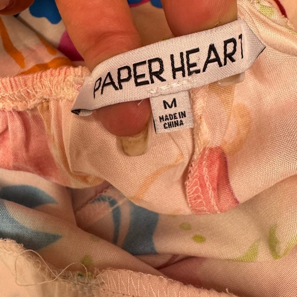 Paper Heart Womens Summer Maxi Dress Size Medium Sun Stars Floral Sexy Back. B19 - Picture 14 of 15